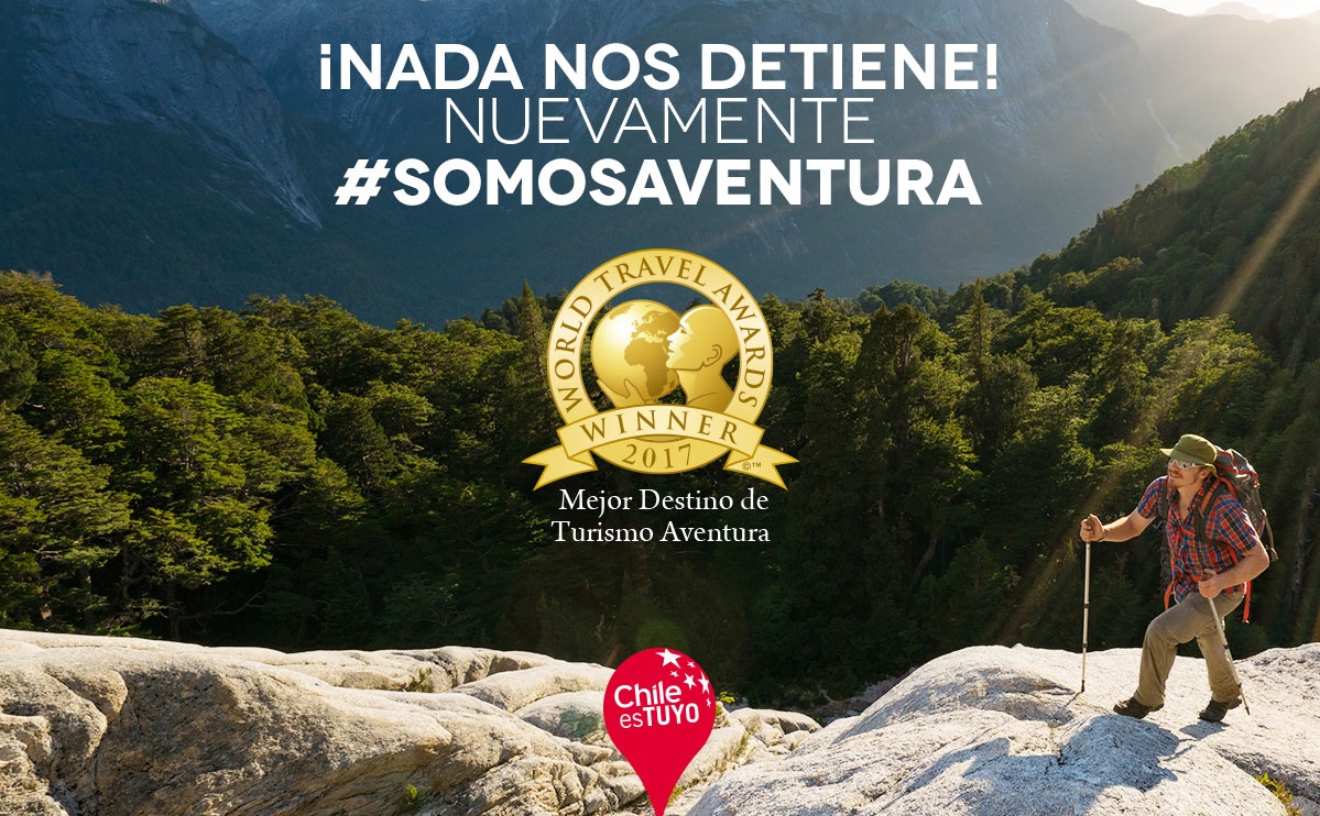 Chile se corona por tercera vez como el Mejor Destino de Turismo Aventura de Sudamérica