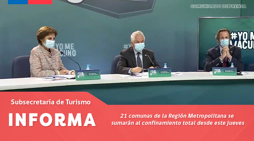 Desde este jueves 21 comunas de la Región Metropolitana se  sumarán al confinamiento total